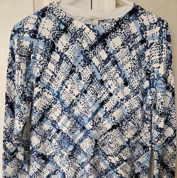 Talbots Sweaters - Talbots Women's Medium Petite Blue Thin Popover Sweater